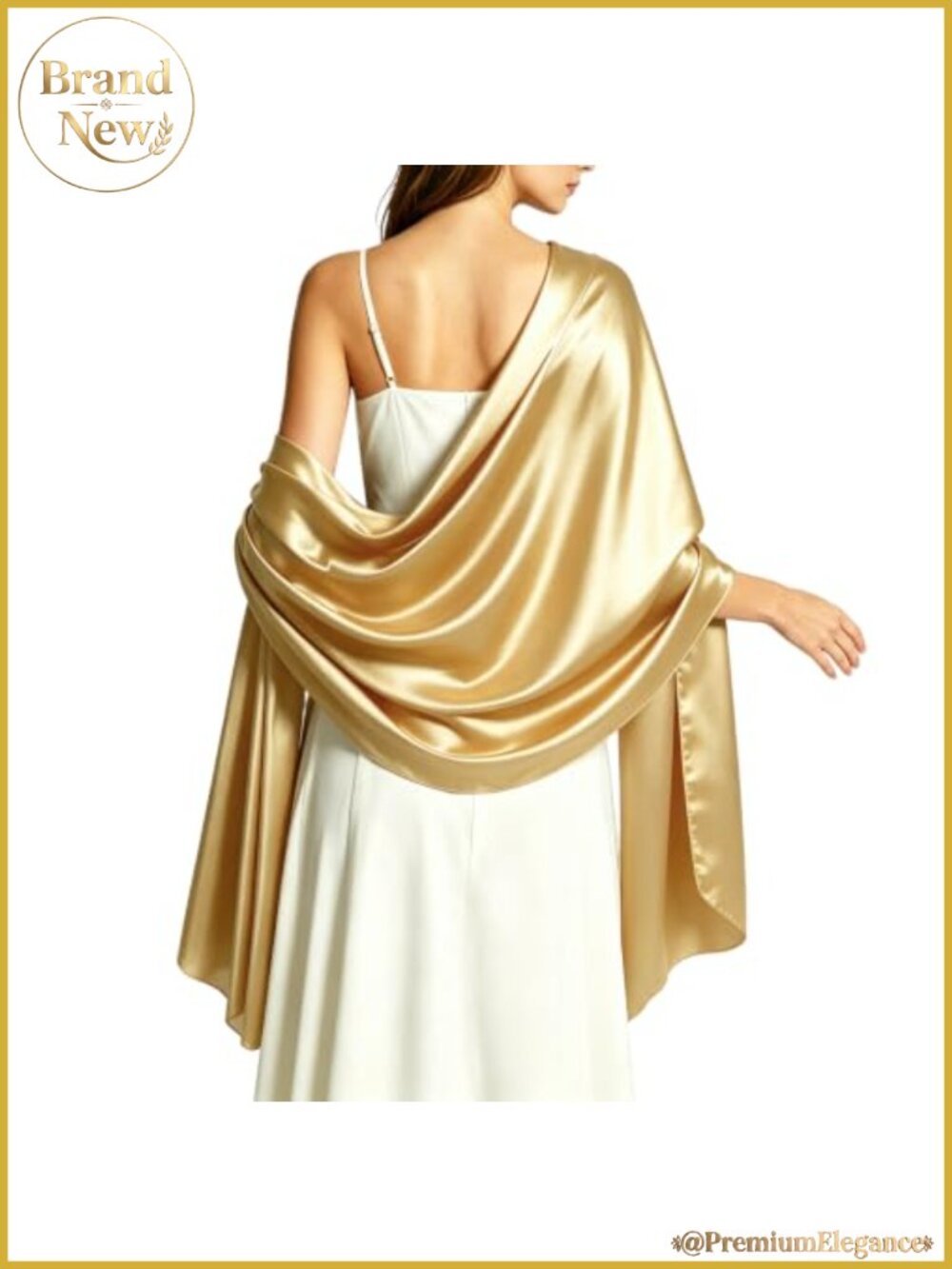 Satin Shawl Wrap for Evening Dresses Wedding Formal Cover Up